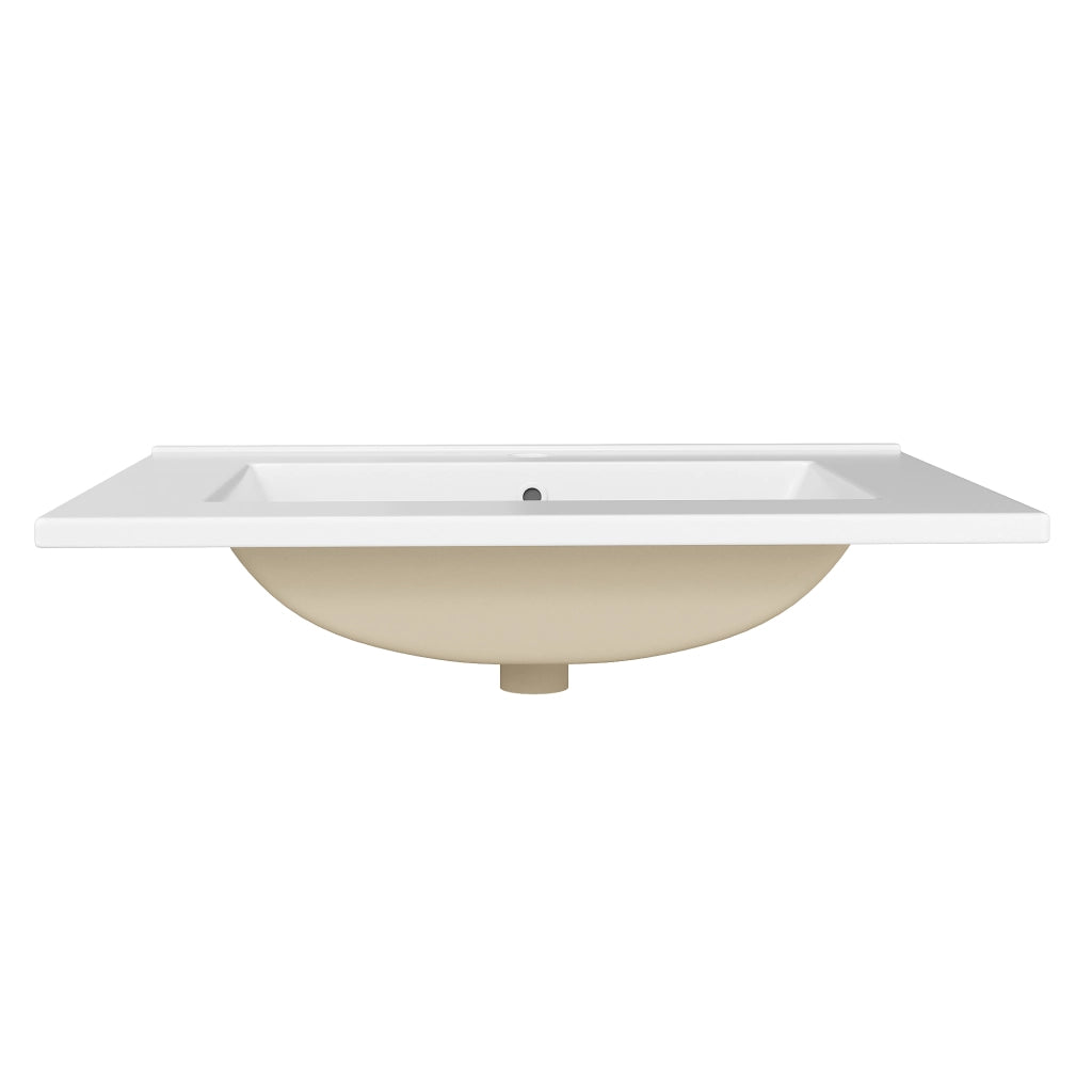 Mobile bagno con 1 anta; 3 cassetti e lavabo in ceramica; soft close; per bagno; 61×47×86 cm; verde
