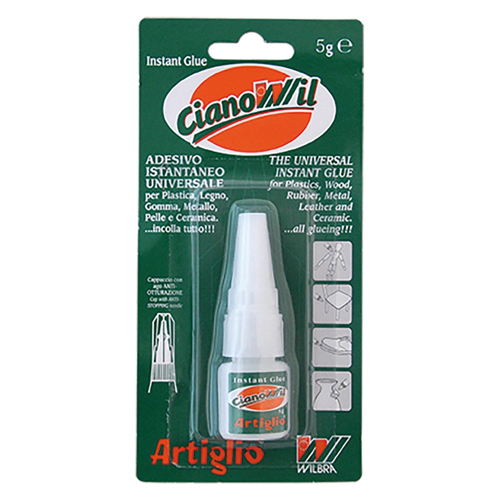 ADESIVO CIANOCRILATO 'ARTIGLIO CIANOWIL' gr. 20- 12 pezzi  - WILBRA