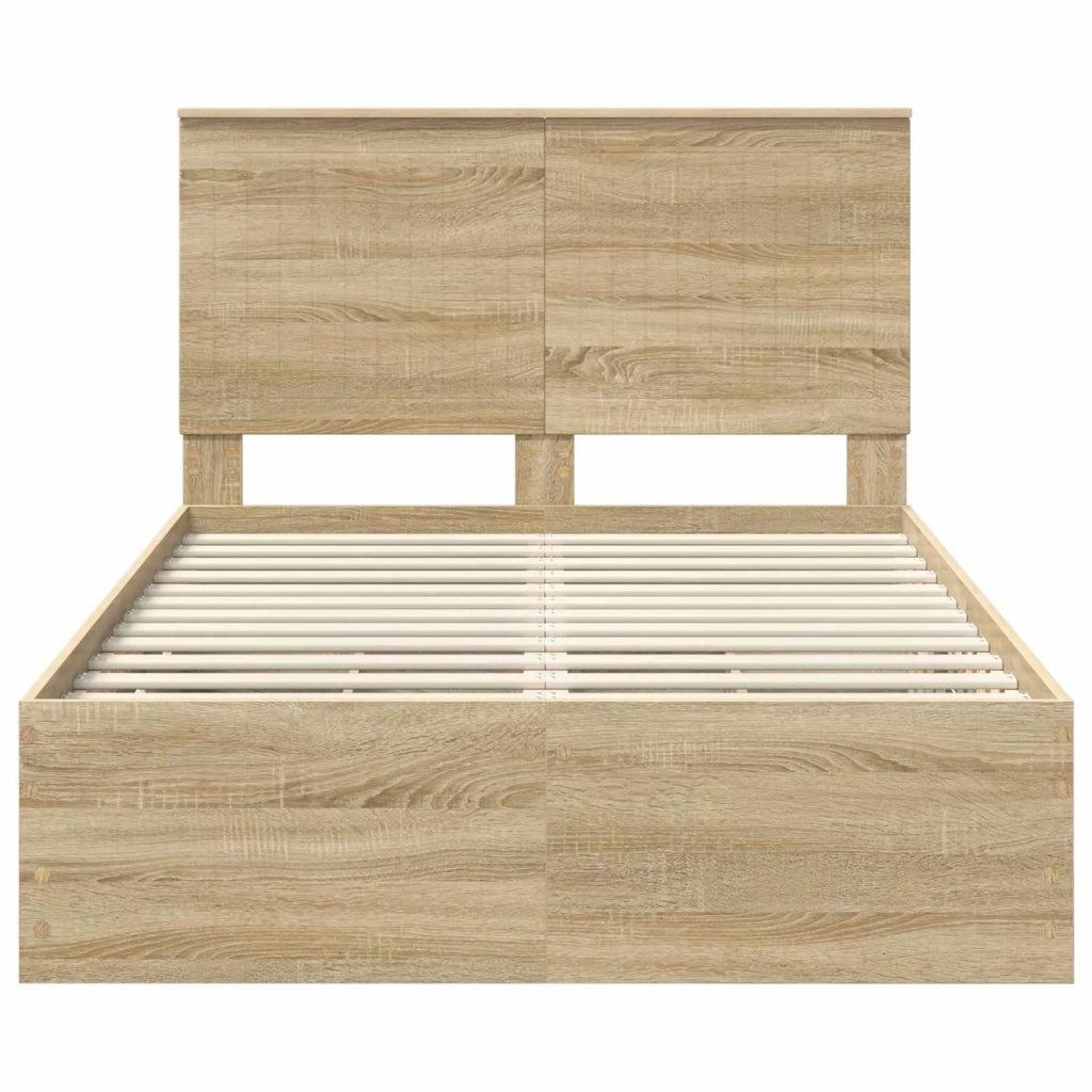 Struttura del letto con cassetto Rovere Sonoma 120 x 190 cm 3411140