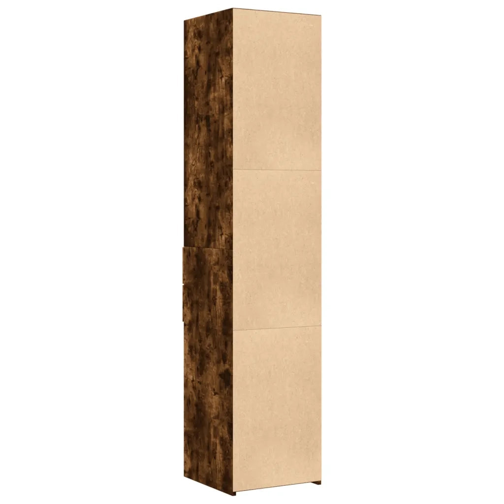 Credenza-Buffet-Armadio da cucina Rovere Fumo 40x42,5x185 cm in Legno Multistrato 889777