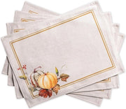 Set di 4 tovagliette in cotone 100% - tavola da pranzo cucina - pasti per Thanksgiving e Natale