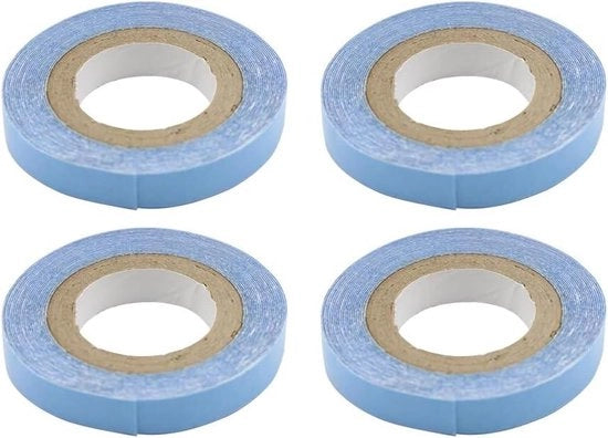 Tape per estensione capelli a 2 rulli 3 metri con alta aderenza colore blu.