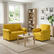 Set di divani 2 pz Giallo Velluto 3424892
