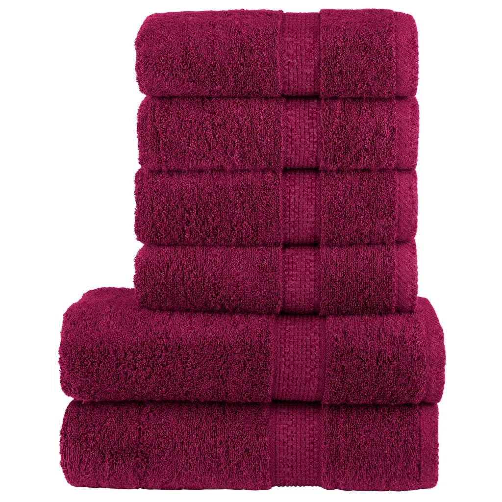 Set ASciugamani SOLUND 8 pz Bordeaux 600 gsm 137556