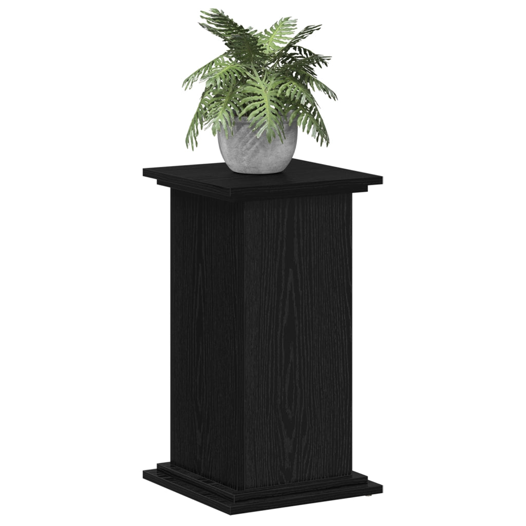Supporto per Piante Rovere Nero 33x33x60 cm Legno Ingegnerizzato