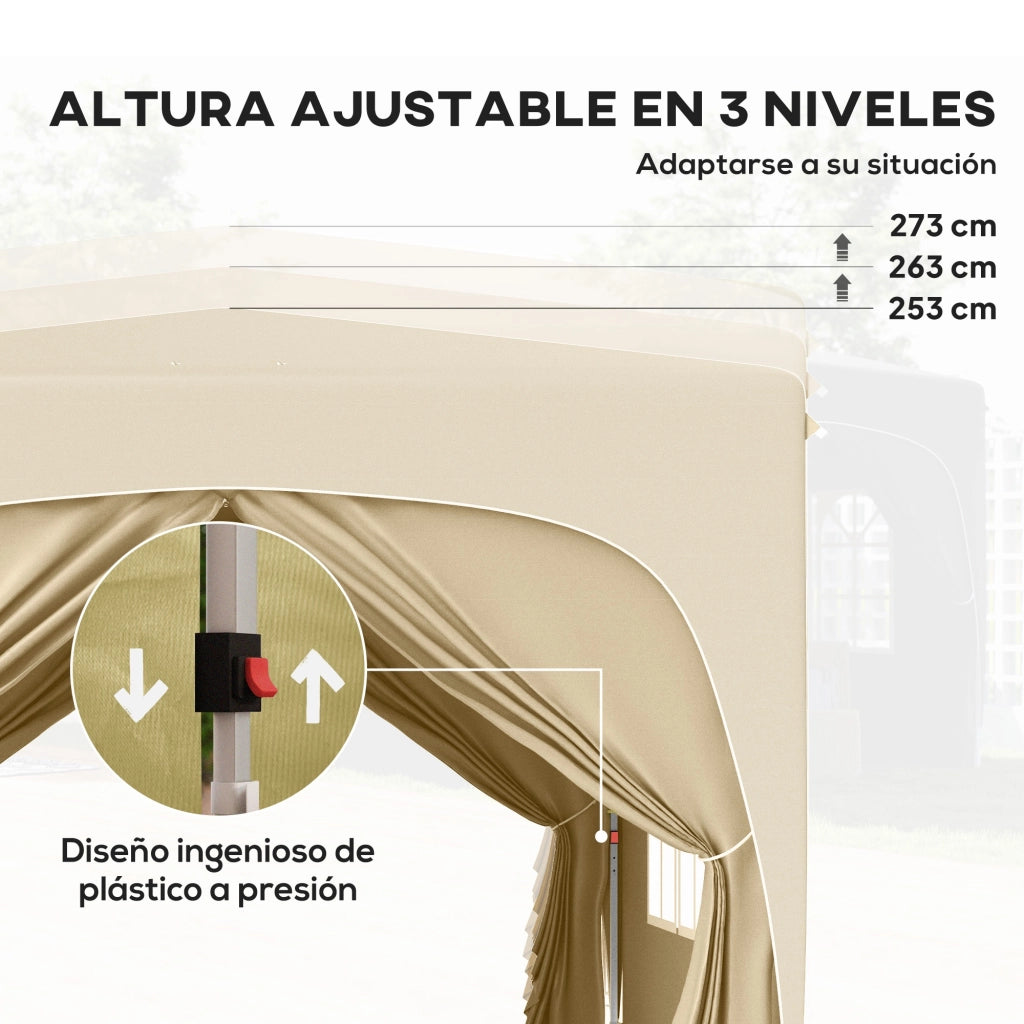 Cenador Plegable 3x3 m ¨C zephmum ¨C Grigio