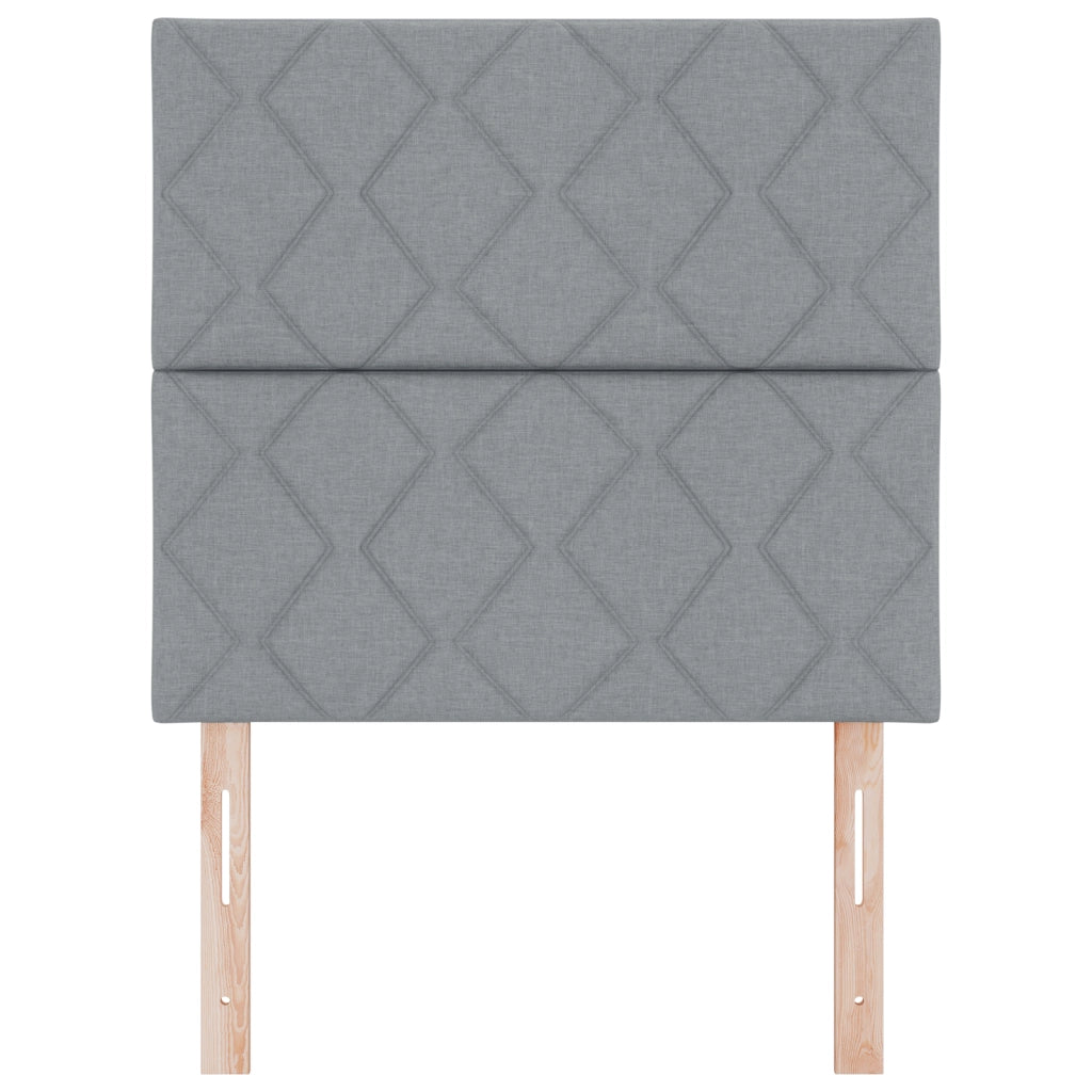 Testiera  Design a Blocchi di Diamante Grigia Chiara 100 cm Tessuto