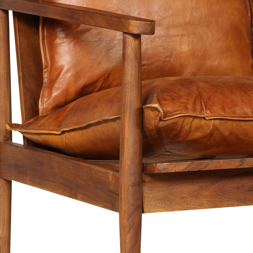 Set di divani a 2 pezzi marrone in vera pelle e acacia 02_0020246