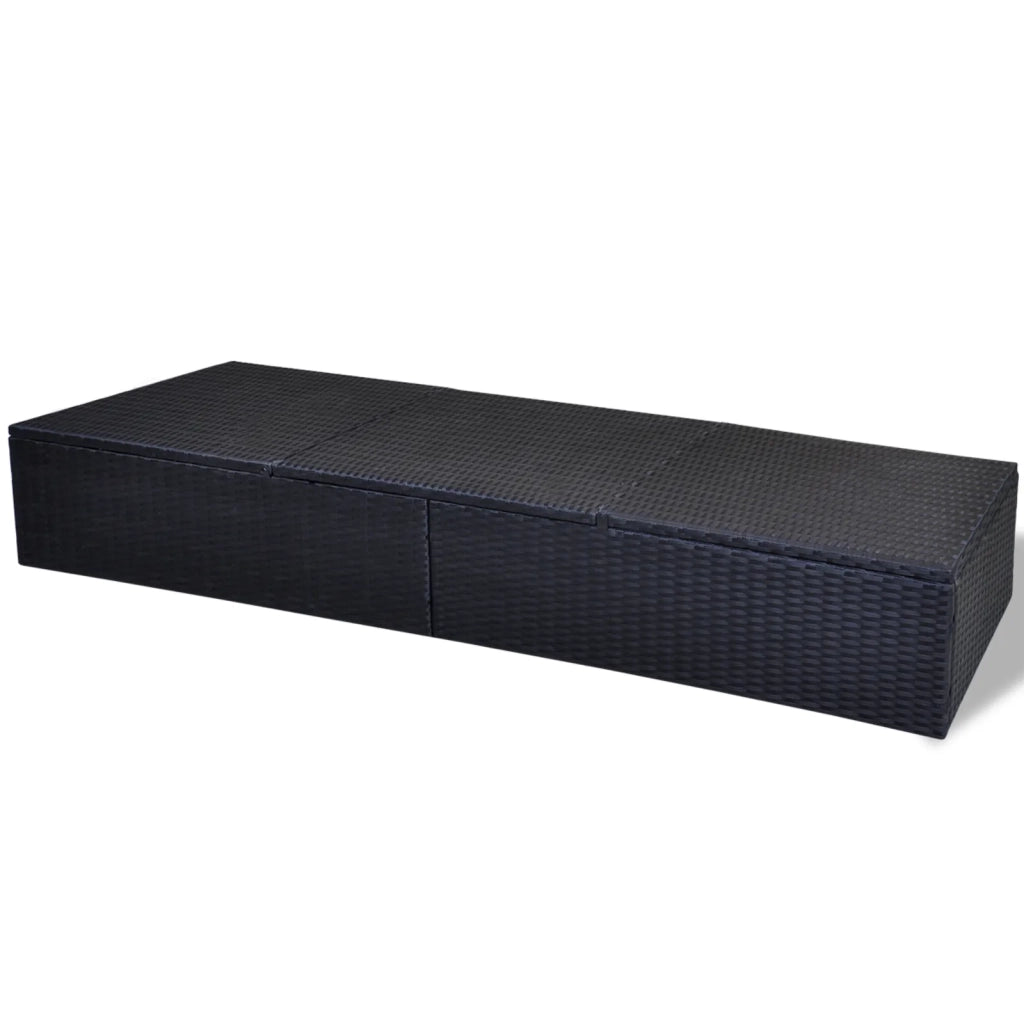 Lettino Nero polyrattan 41785