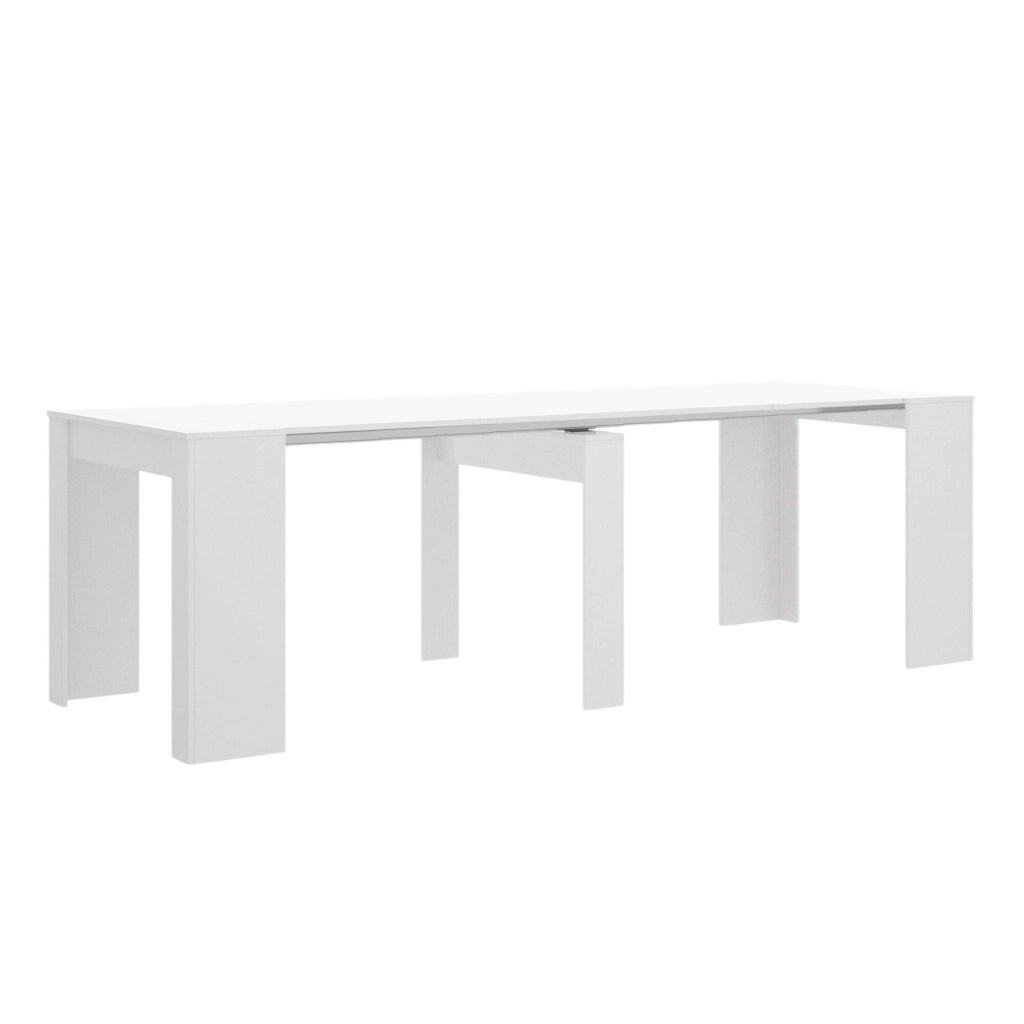 Alej, Consolle Allungabile 12 Posti, 239x90x77h cm Bianco Lucido