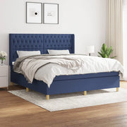 Giroletto a Molle con Materasso Blu 180x200 cm in Tessuto 3132255