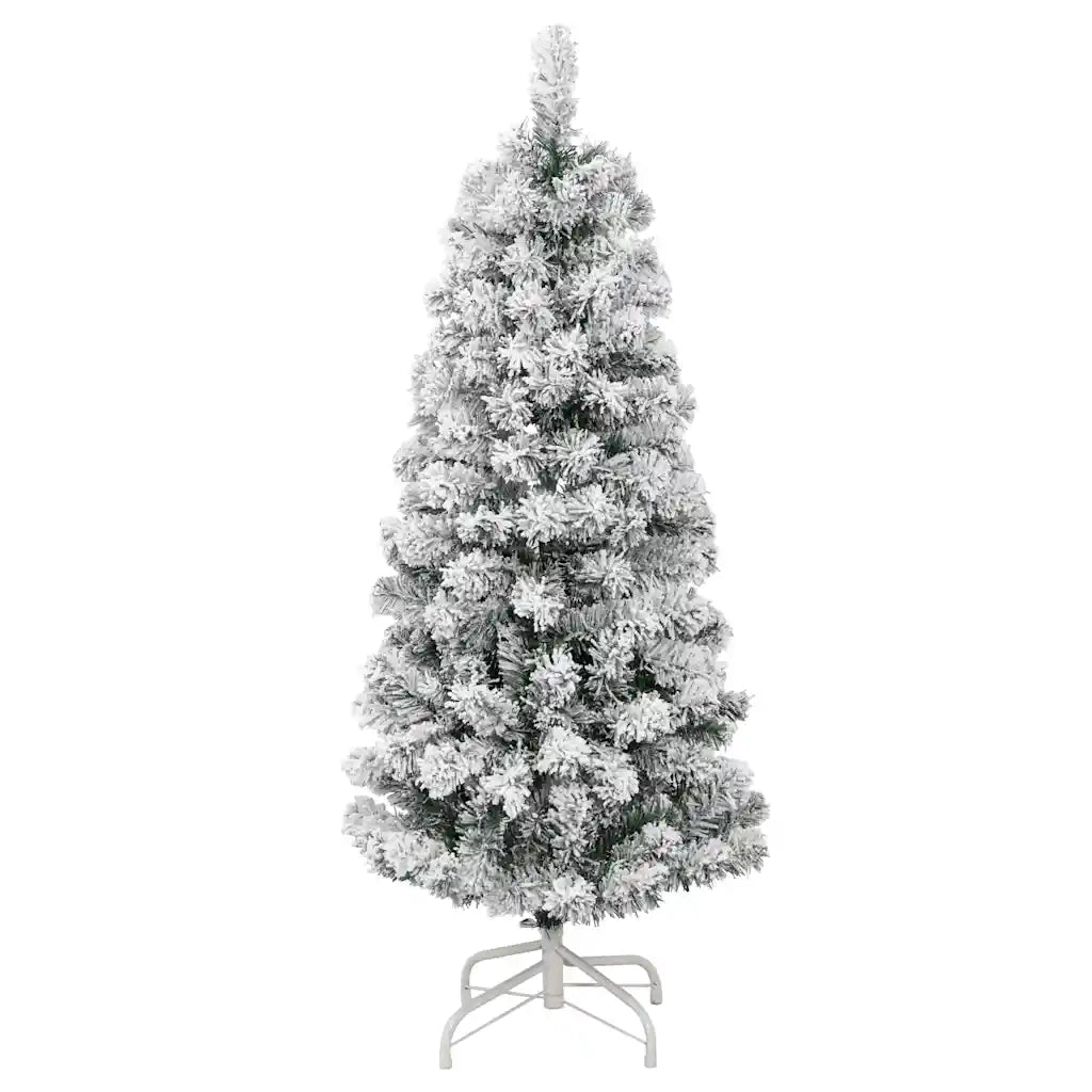 Albero Natale | Decorazioni natalizie Artificiale Incernierato con Neve Fioccata 150 cm