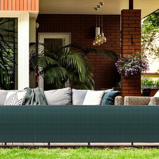 Tende di PVC per giardino da 1,6x3m per privacy – separazione per giardino e schermo per balcone da 1,6x3m verde