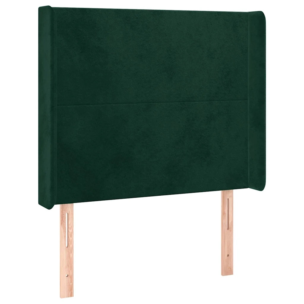 Testiera | Testata a LED Verde Scuro 93x16x118/128 cm in Velluto