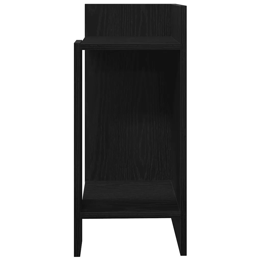 Tavolini Laterali 2pz con Ripiano Nero 25,5x27x60 cm 858545