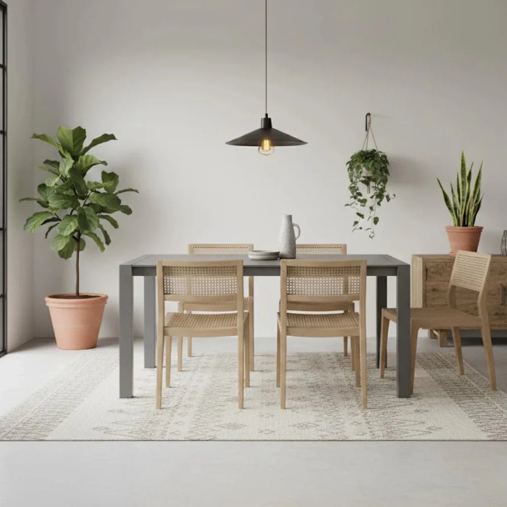 Tavolo da pranzo allungabile in vetro temperato grigio Linden 122-182x80 cm fino a 12 posti | Duzzle