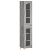 Buffet credenza cassettiera armadio mobile contenitore organizer cucina soggiorno salotto rovere Sonoma alto 34,5 x 34 x 180 cm legno ingegnerizzato grigio 02_0035343