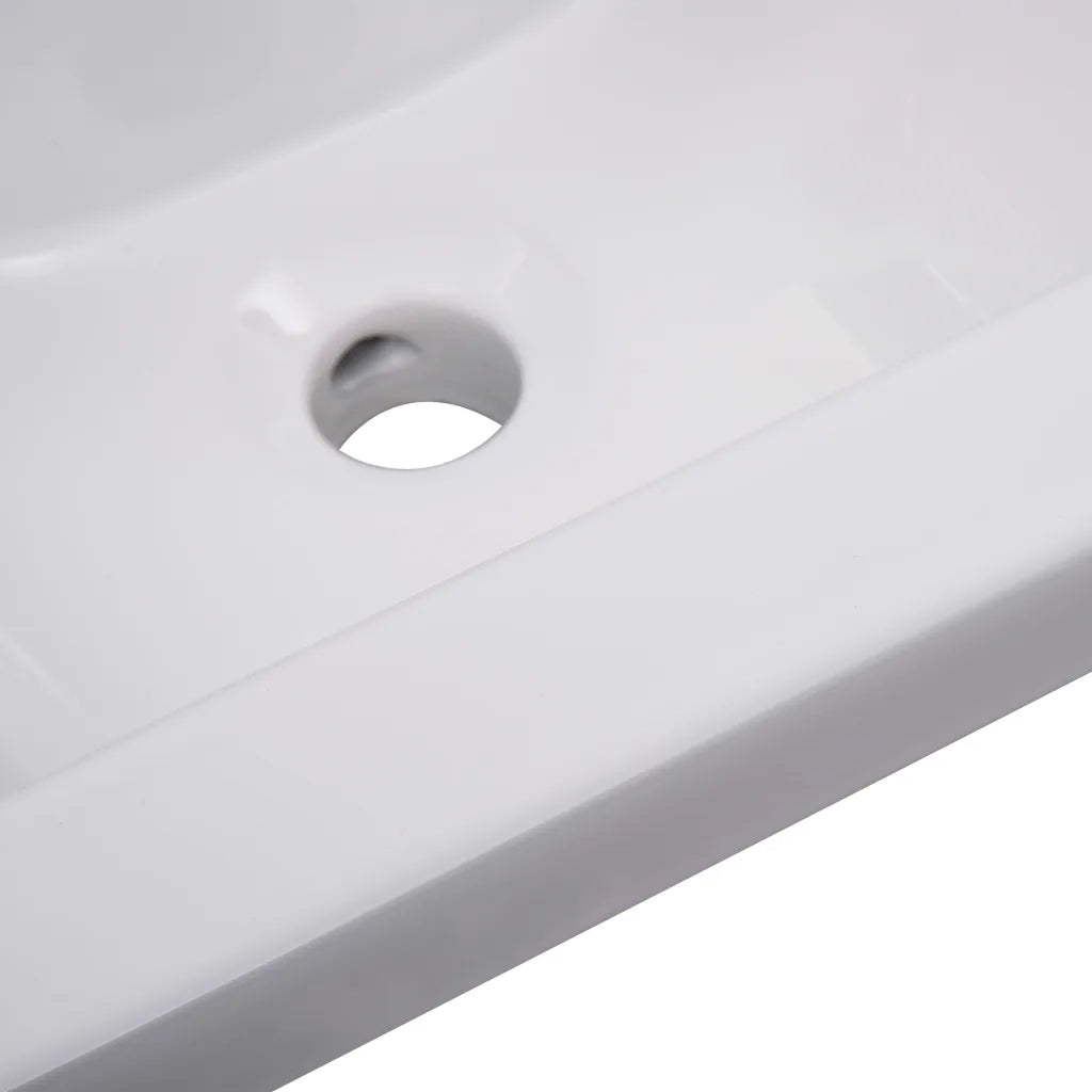 Lavabo da Incasso 42x39x18 cm in Ceramica Bianco CFW1978407