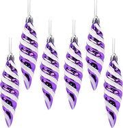 Set di 6 grandi palloncini a spirale - Luccicanti con glitter - Decorazione per l'albero di Natale