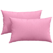 Cuscini da Divano 2 pz | Cuscini per sedie Rosa 50 x 30 cm Tessuto