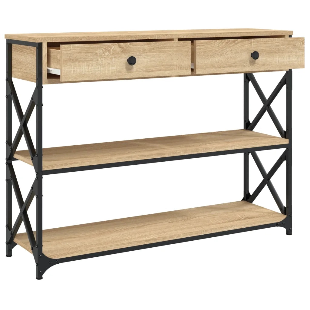 Tavolo Consolle | Tavolo d'Ingresso Rovere Sonoma 100x28x75 cm in Legno Multistrato