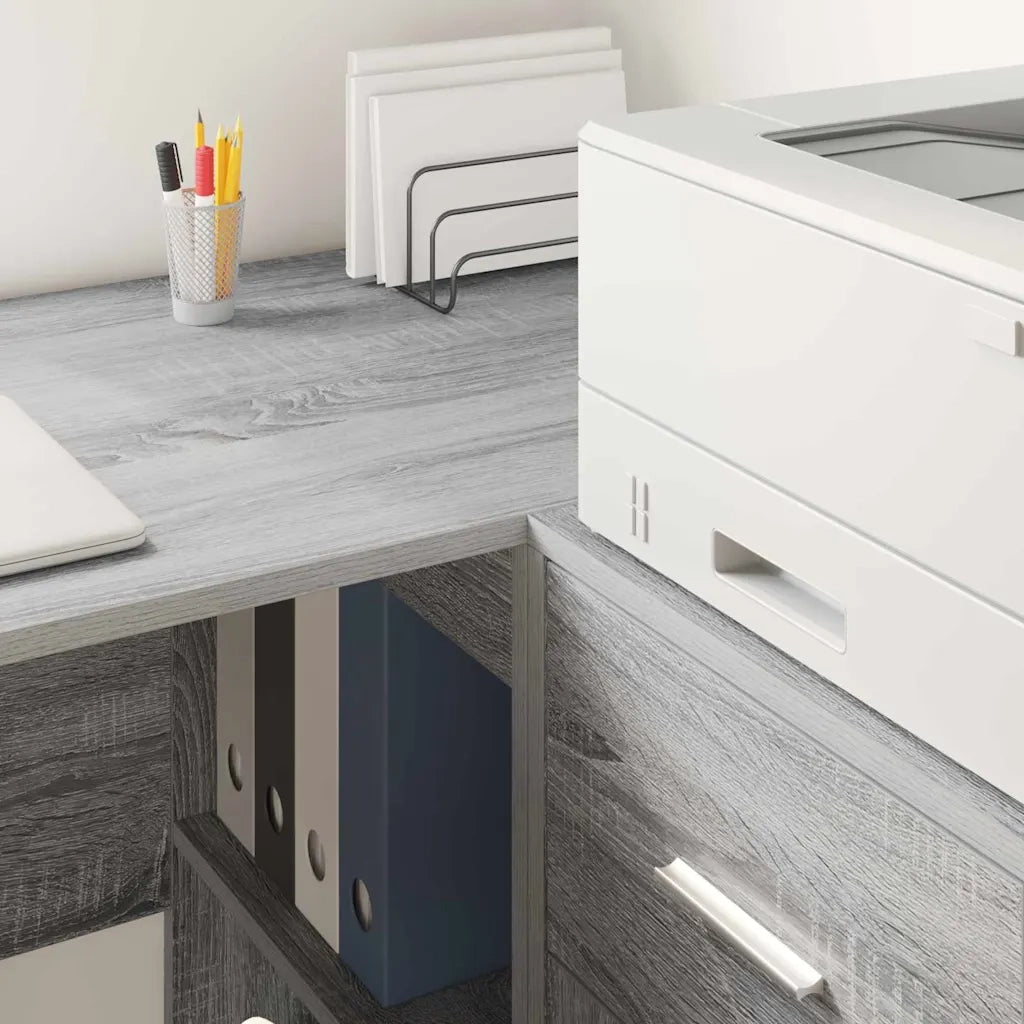 Scrivania ad angolo con cassetto Grigio Sonoma 102 x 88 x 75 cm 3337278