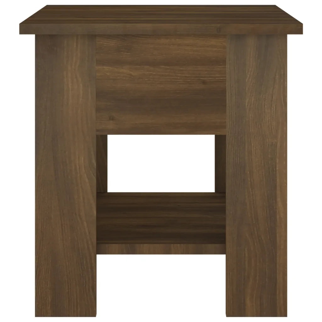 Tavolino da Salotto-Tavolino da soggiorno-Tavolo Marrone Rovere 40x40x42cm Legno Multistrato
