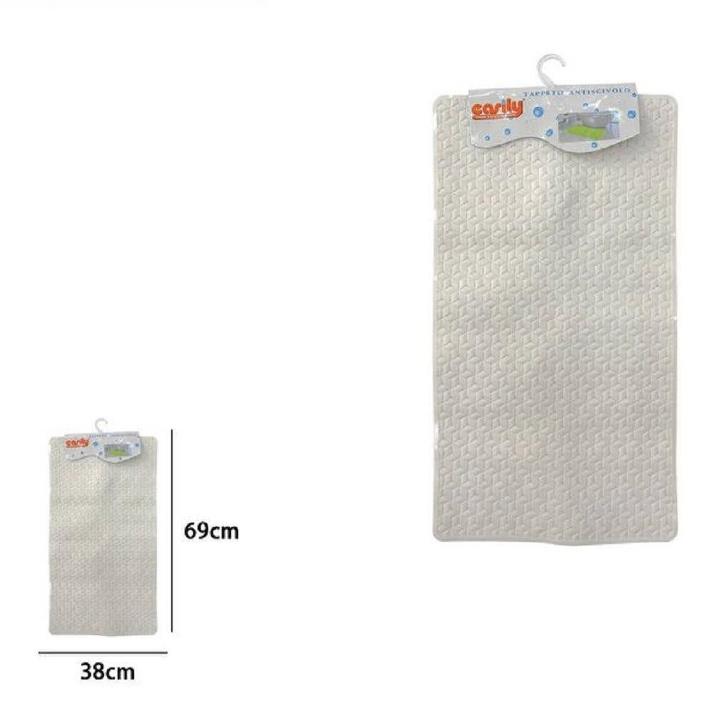 Trade Shop - Tappeto Tappetino Pvc Antiscivolo Vasca Bagno Doccia 69x38 Cm 59313 Rettangolare -