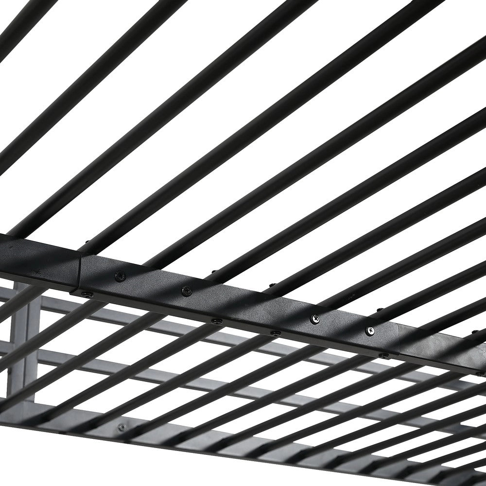 Letto a Soppalco con Scrivania ¨C Xylo ¨C Metallo, Nero, 120x200