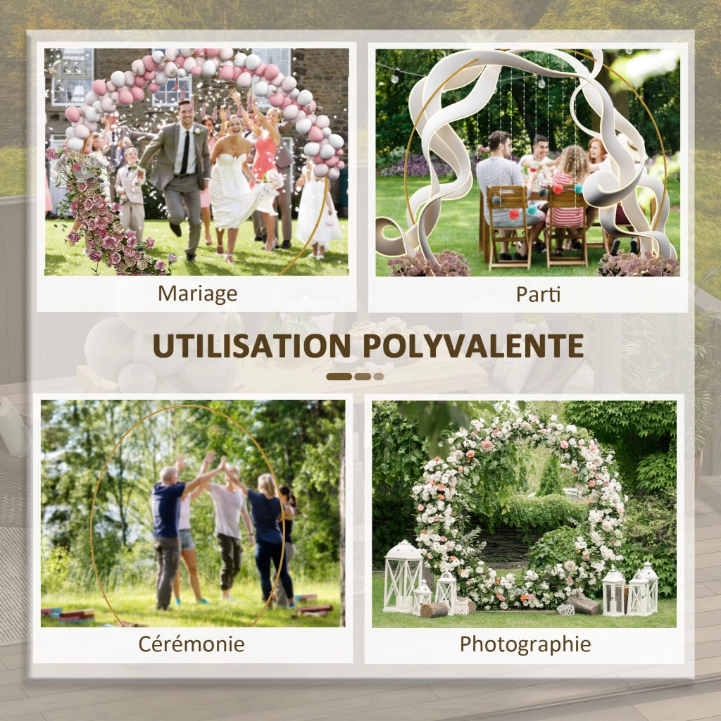 Arco da giardino per rose e piante rampicanti ¨C zephmum ¨C dorato