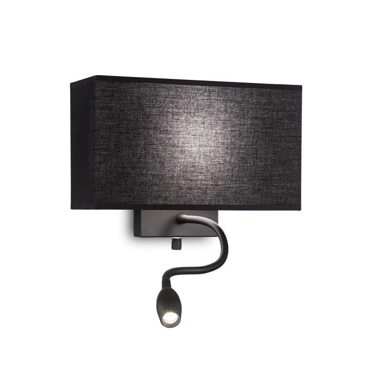 Lampada Da Parete Hotel Ap2 All Black Ideal-Lux