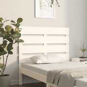 Testiera per Letto Bianca 75x3x80 cm in Legno Massello di Pino 821368