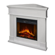 Caminetto Treviolo, Camino Elettrico Superficie Riscaldabile 30 m2, 110x63x102h cm Bianco