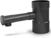 Connettere a chiusura per raccolta pioggia con tubo di scarico DN100 da 100 mm e barile di pioggia