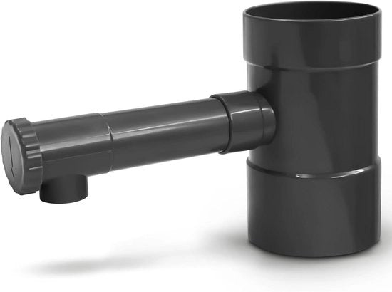Connettere a chiusura per raccolta pioggia con tubo di scarico DN100 da 100 mm e barile di pioggia