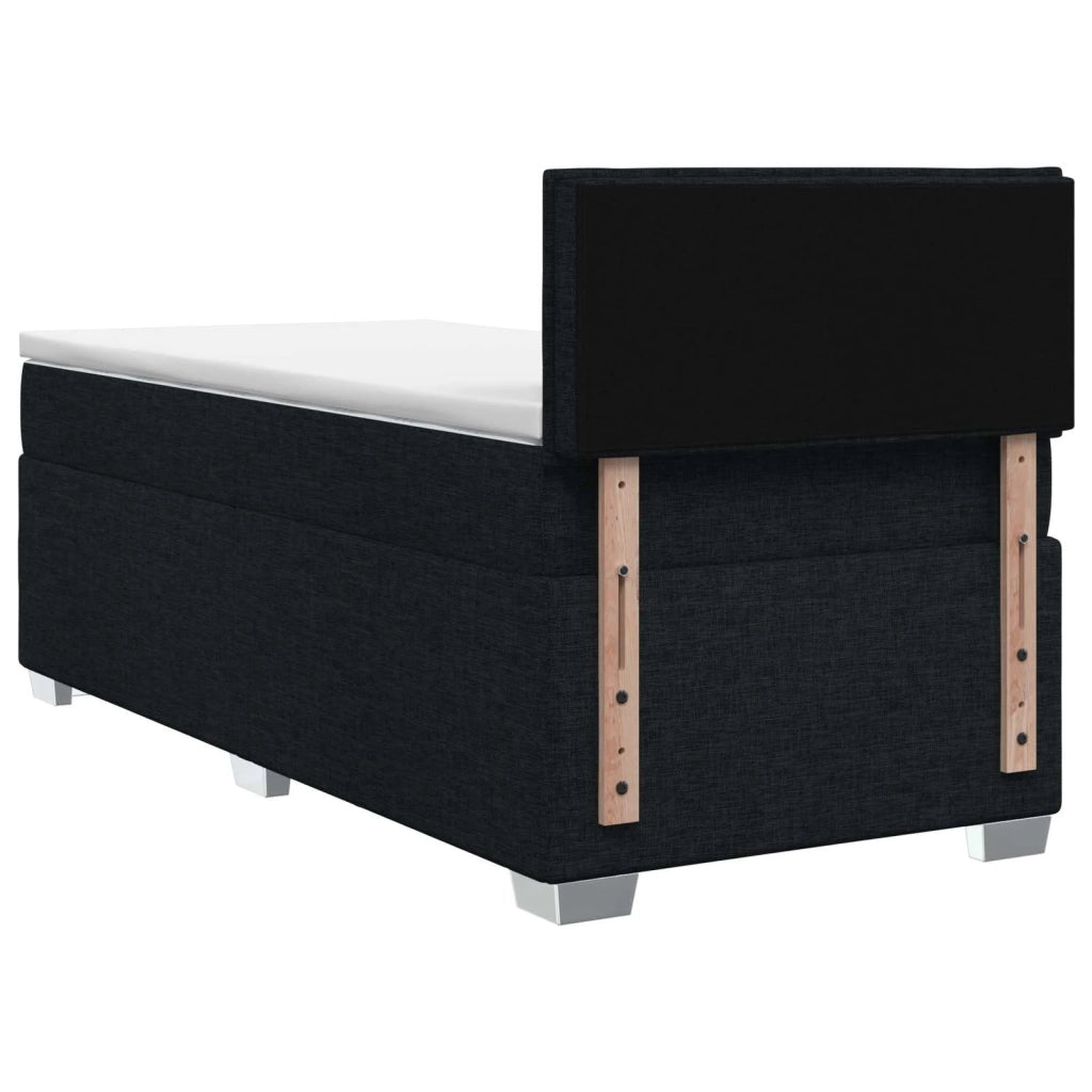 Letto box spring con materasso Nero 90 x 200 cm Tessuto 3450385