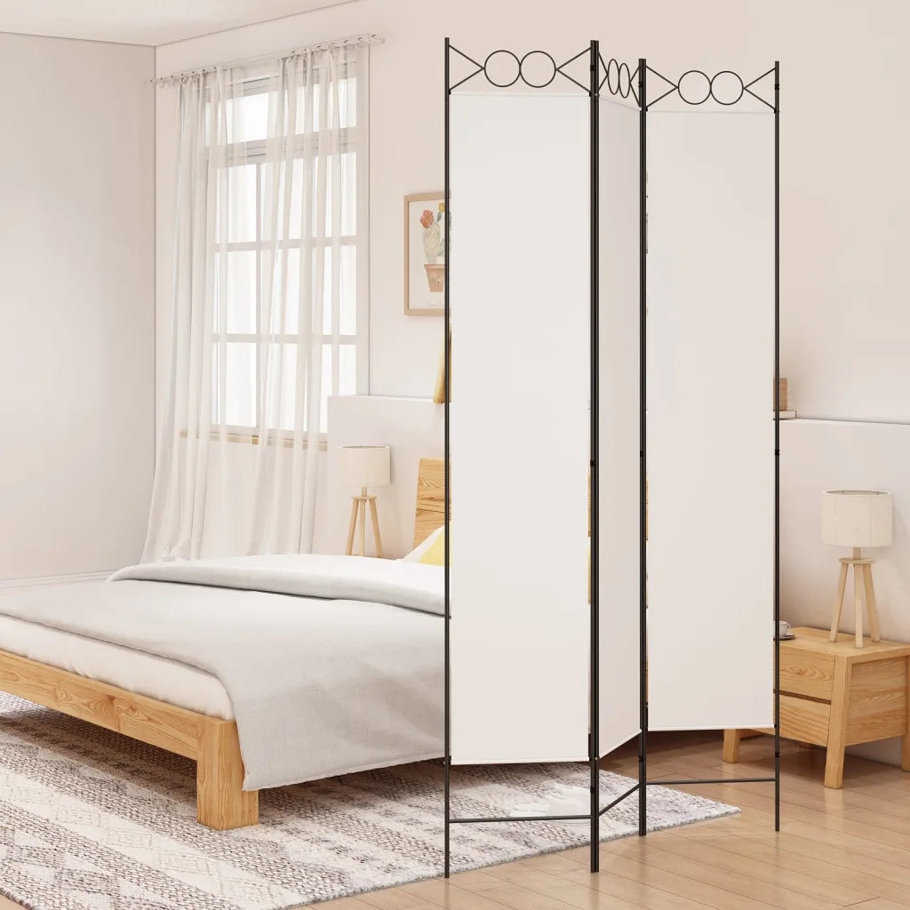 Divisorio Ambienti | Divider per stanze | Paravento a 3 Pannelli bianco 120x220 cm in Tessuto