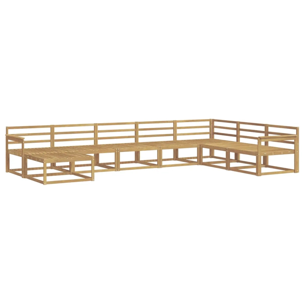 Set di divani da esterno 8 pcs Bianco Legno di Acacia Massello 3386853