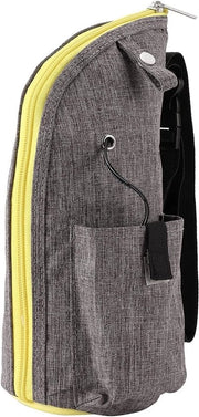 Termotassa portatile per biberon con chiusura a cerniera e alimentazione USB (grigio giallo)