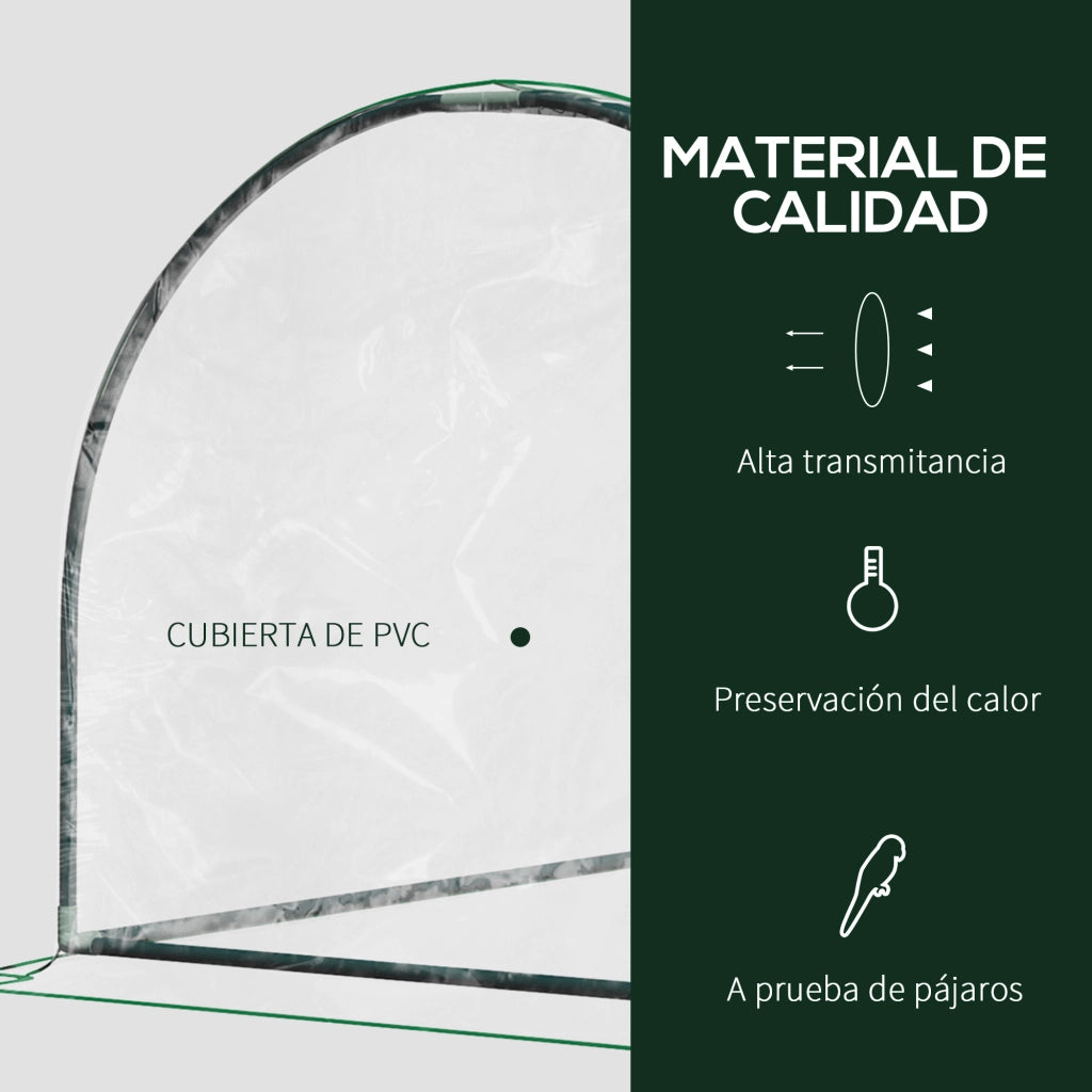 Serra da Giardino 200x100x80 cm ¨C Xylo ¨C Struttura Acciaio e Copertura PVC Trasparente per Piante