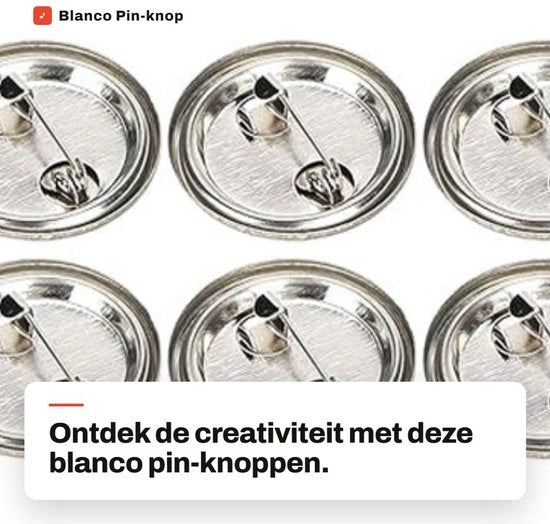 100 Badge Ronde in Metallo con Pin - 100 Stuks - Fai da Te - Badge Personalizzabili - Regalabili - Sostituibili - Leggeri e Sostenibili