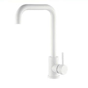 Trade Shop - Rubinetto Miscelatore Bianco Per Lavello Da Cucina Satinato A Foro Singolo 79829 -