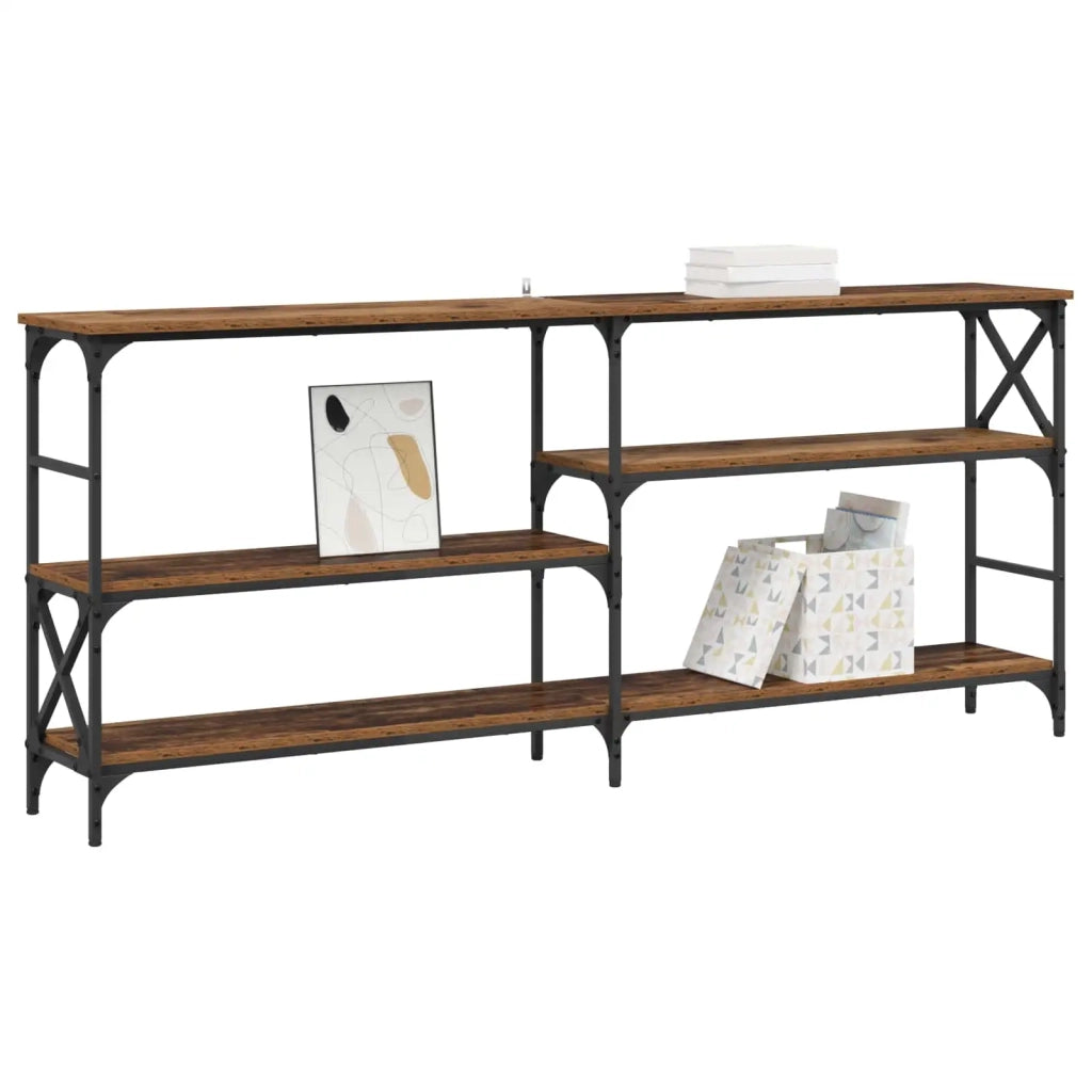 Tavolo consolle Legno antico 180 x 29 x 76,5 cm metallo PB 8010901