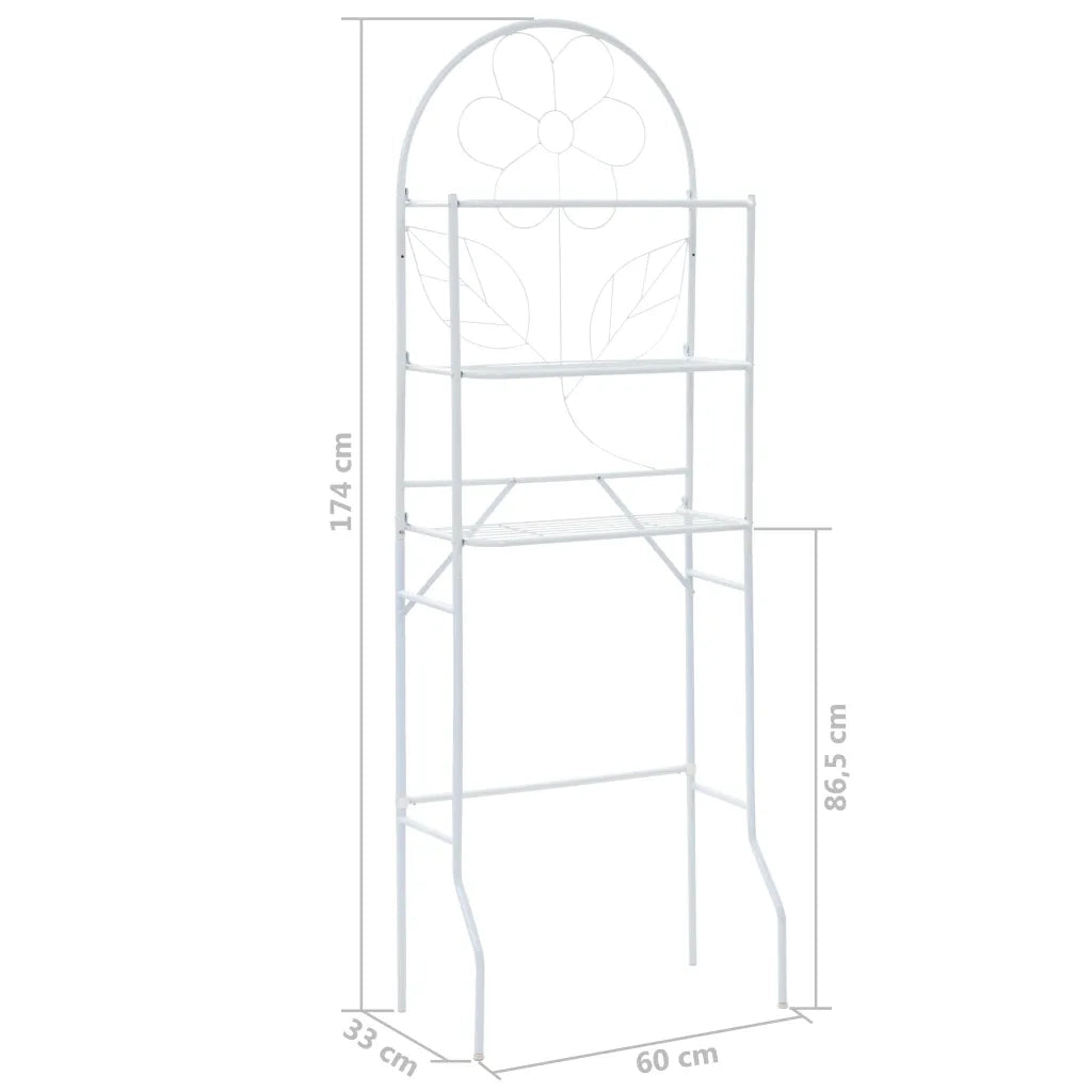Scaffale da Bagno Bianco 60x33x174 cm CFW8287423