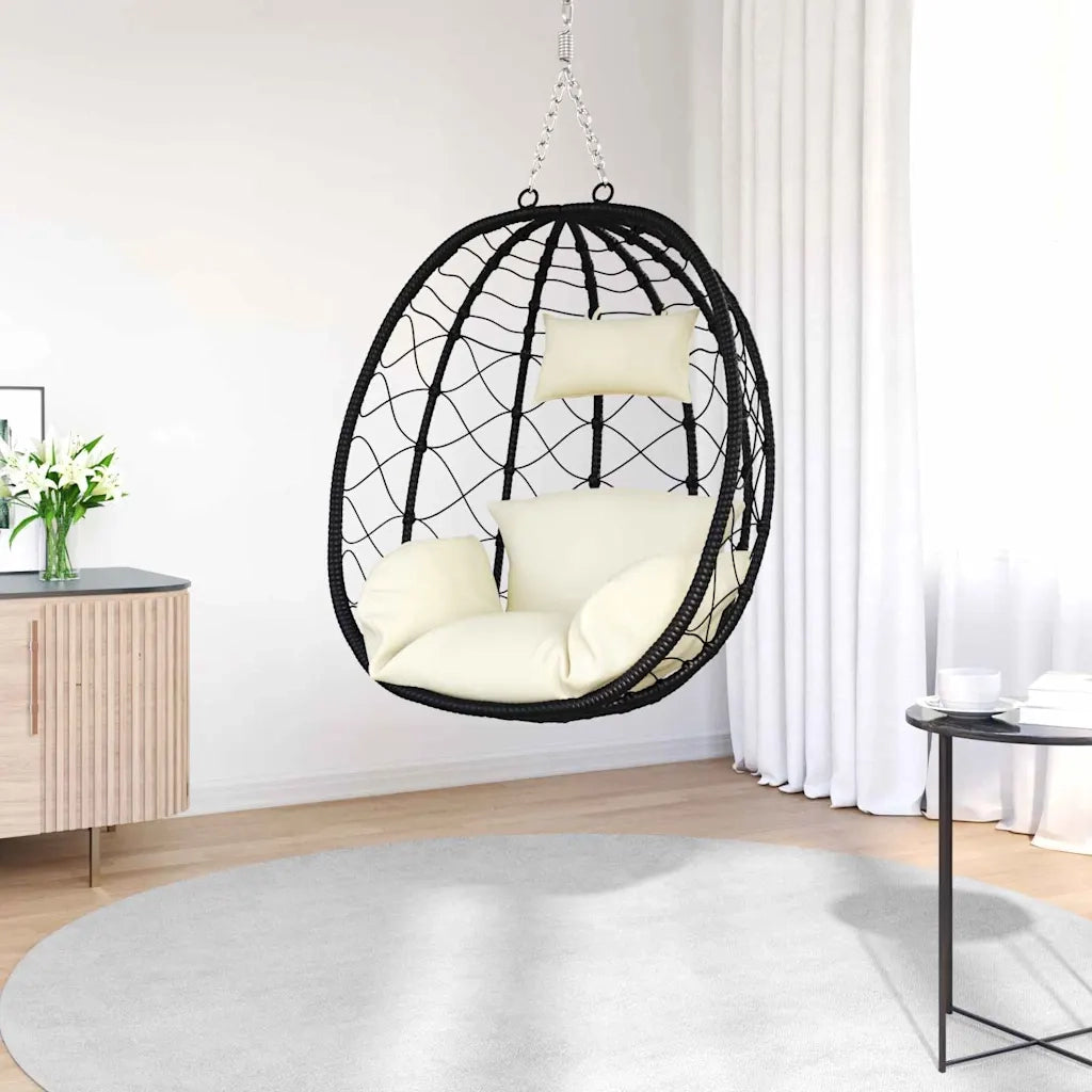 Sedia uovo sospesa Bianco crema 91,5 x 54,5 x 107 cm polyrattan CFW5489574
