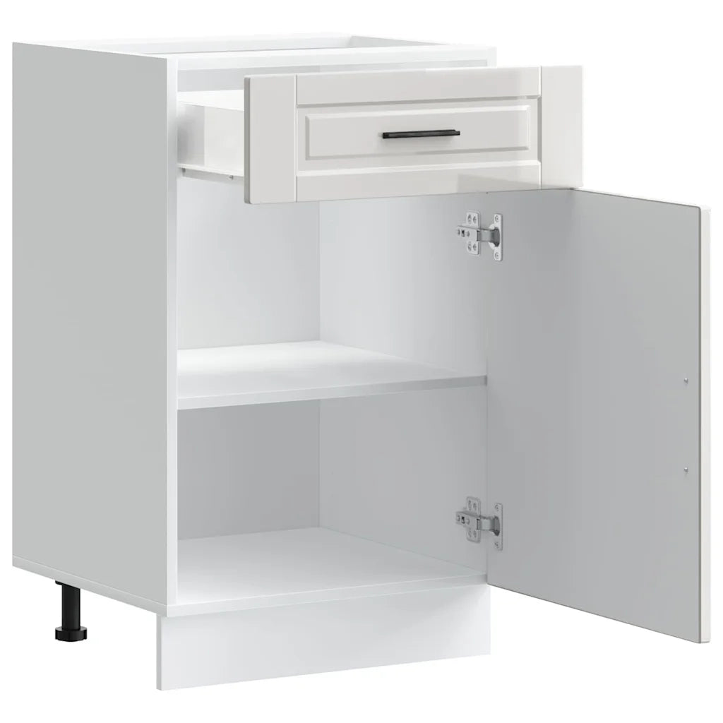 Base da Cucina Porto Bianco Lucido in Legno Multistrato 853959