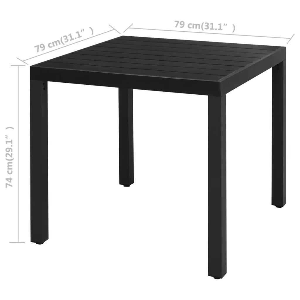 Set da Pranzo da Giardino 3 pz in Rattan PVC Nero 3060118