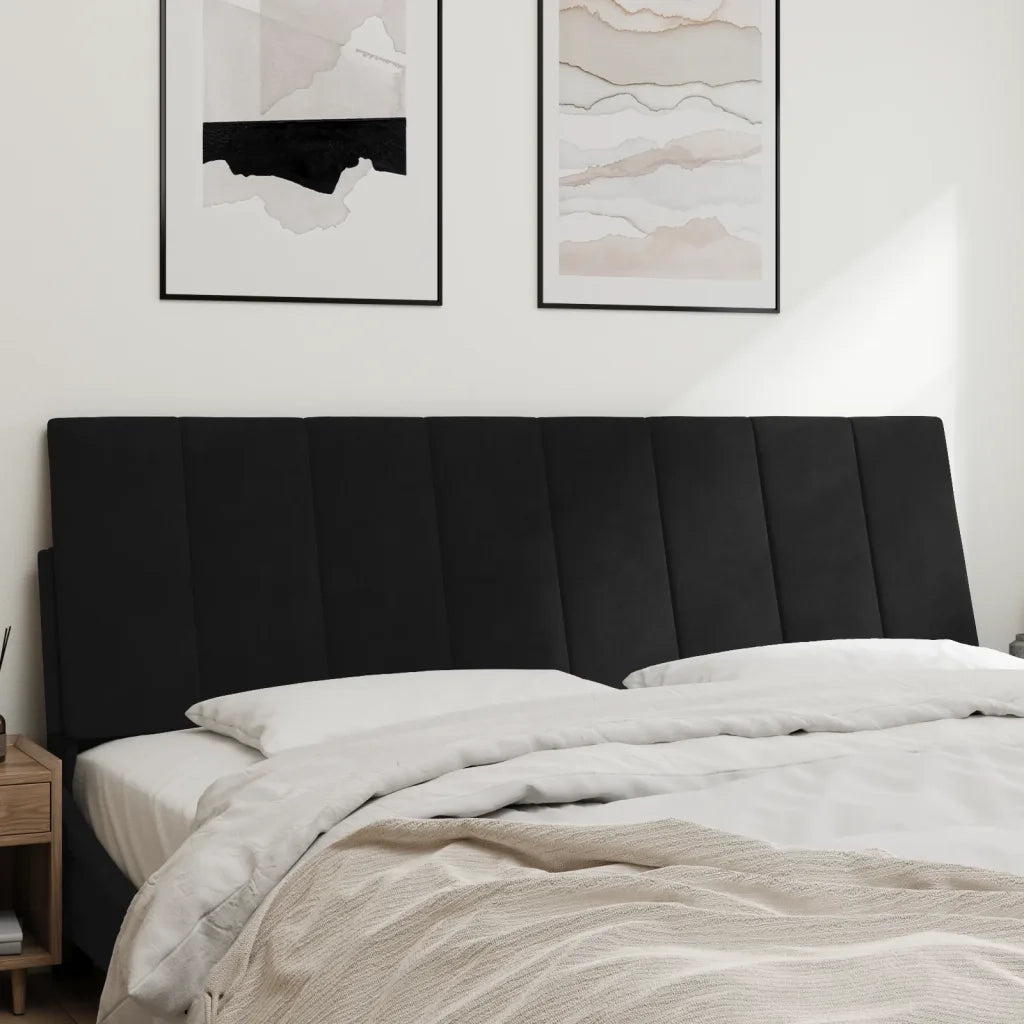 Cuscino Testiera Hanko Nero 160 cm in Velluto 374677