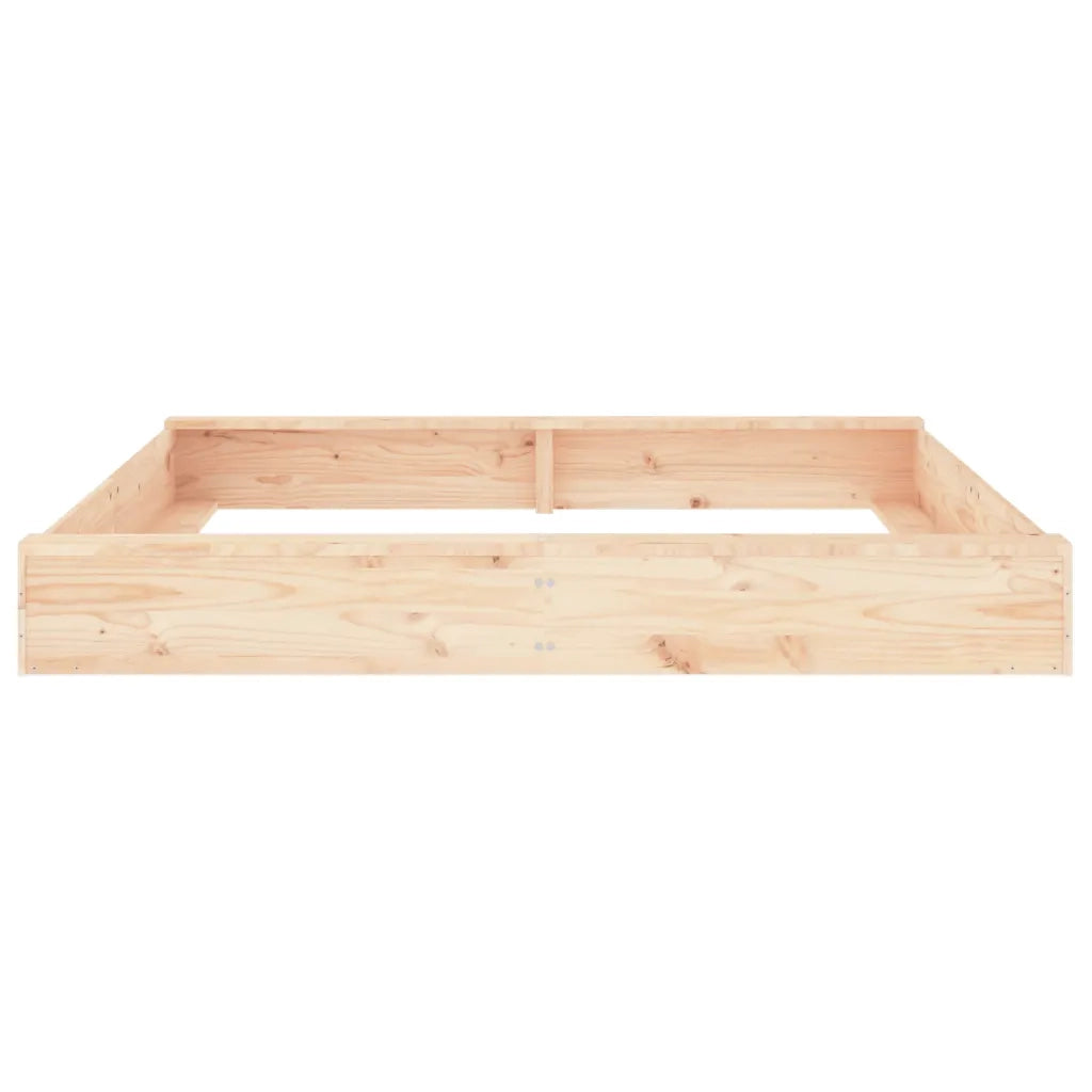 Sabbiera con Sedute Quadrata in Legno Massello di Pino 825037