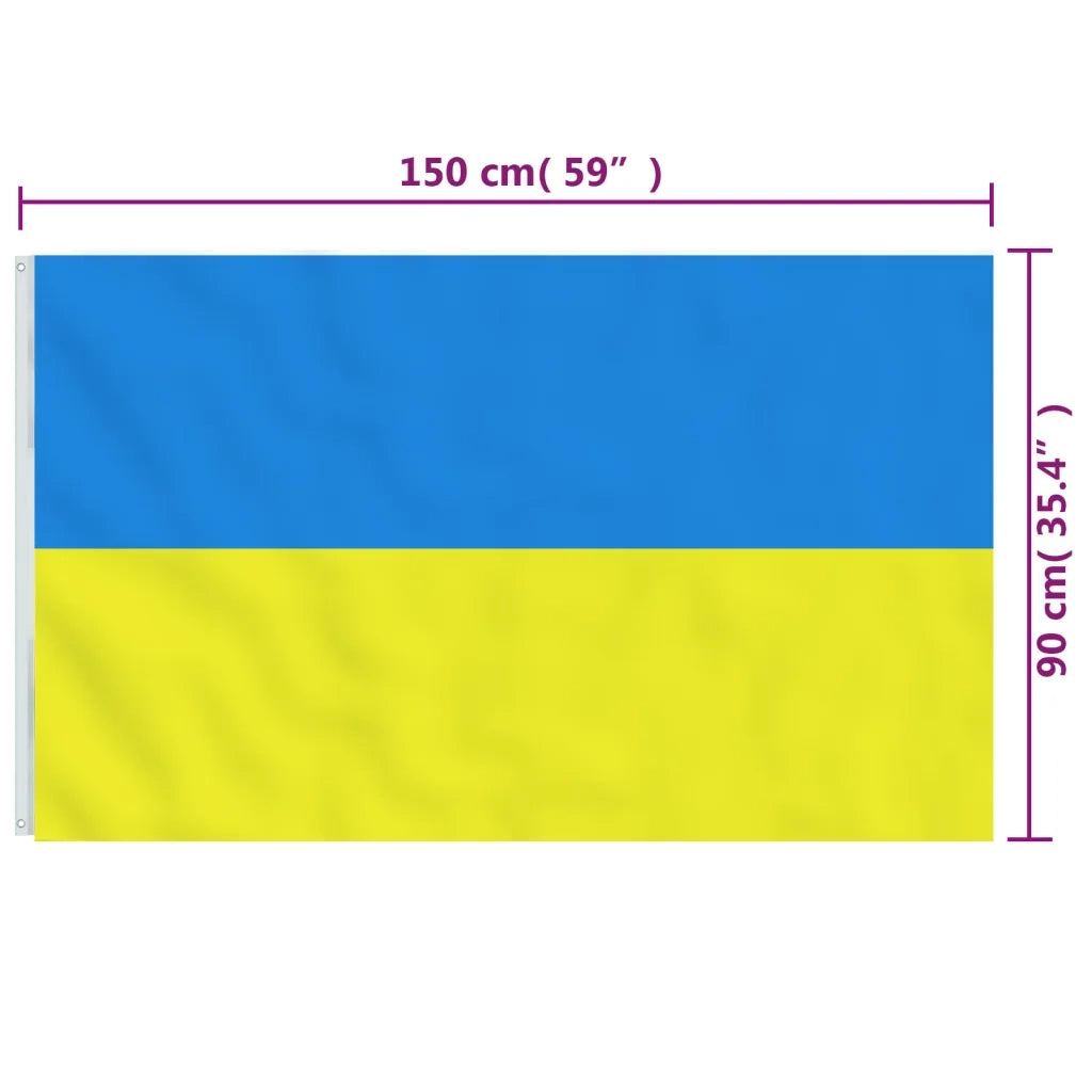 Bandiera dell'Ucraina con Occhielli in Ottone 90x150 cm 155972